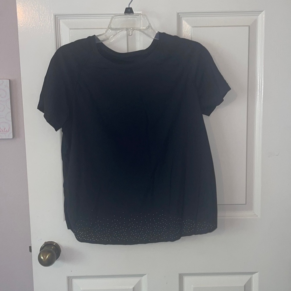 lululemon quick pace top- black